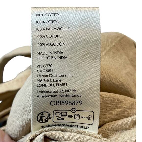 Free People Forever & Always Ruched One-Piece Jumpsuit Sz Small Light Sand NWT - Picture 10 of 11